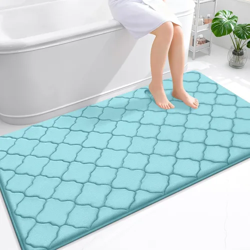 Miniatura 269 de OLANLY Alfombra de Baño de Espuma Viscoelástica de 24 x 16 pulgadas, Ultra Suave y Absorbente, Alfombras de Baño Antideslizantes, Cómodas, Lavables