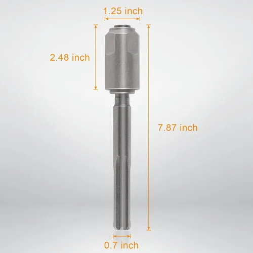 Miniatura 2 de CPROSP Adaptador SDS MAX a SDS Plus para martillos rotativos, color plateado