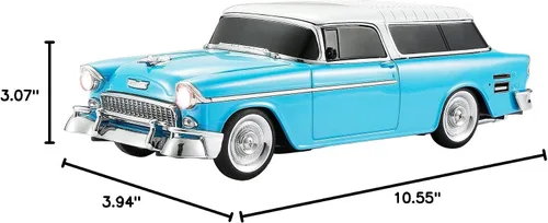 Miniatura 10 de WSTER Altavoz Bluetooth retro en forma de automóvil, calidad de sonido de alta definición, emparejamiento TWS, múltiples salidas de interfaz, Azul