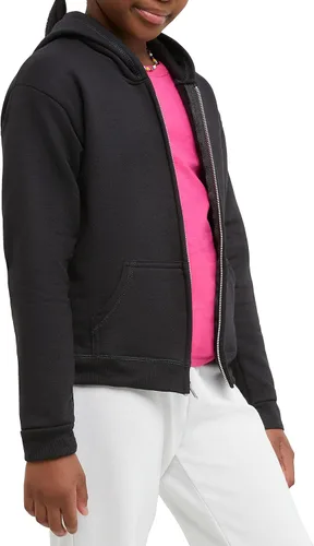 Miniatura 3 de Hanes Sudadera con capucha Comfortsoft Ecosmart con cremallera completa para niña
