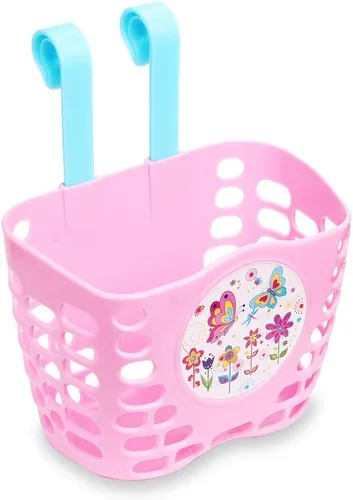 Miniatura 2 de Kid's Bike Basket Accessories Set, MINI-FACTORY Cute Pattern Bicycle Front Handlebar Basket Bell, Streamer for Kid Bike