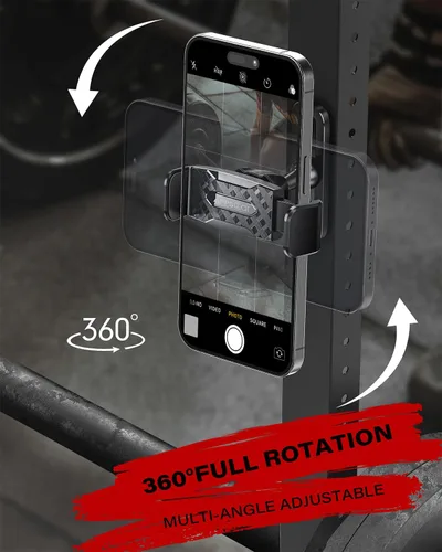 Miniatura 6 de APPS2Car [Paquete de 2] Soporte magnético para teléfono de gimnasio, ajustable en 360°, compatible con teléfonos inteligentes de 4.7 a 6.5 pulgadas