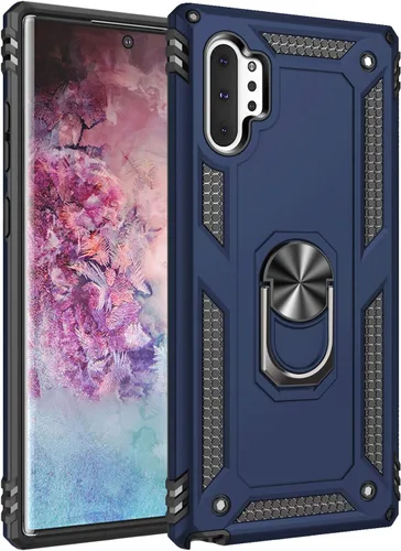 Miniatura 13 de Carcasa de grado militar para Samsung Galaxy Note 10 Plus 5G, anillo giratorio de metal, soporte magnético para montaje en coche, funda a prueba