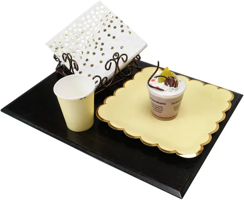 Miniatura 5 de Geeklife Vasos de papel dorados y amarillos, vasos de papel desechables de lámina dorada brillante de 9 onzas para bodas, fiestas, cócteles y cenas