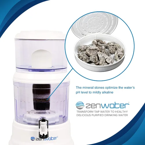 Miniatura 3 de Zen Water - Maifan Mineral Stones Reemplazo exclusivo para sistema de filtro de agua Zen, sistema portátil de purificación de agua esencial