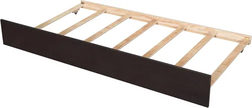 Miniatura 6 de Polibi Cama de plataforma de tamaño matrimonial con nido individual y estantería, cama de plataforma de almacenamiento de madera con cabecera