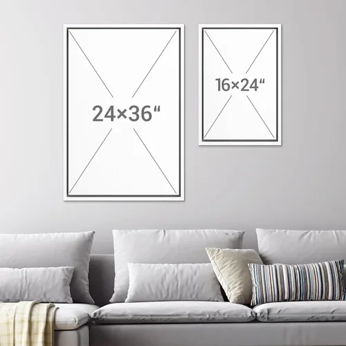 Miniatura 56 de SIGNWIN Lienzo enmarcado para pared, arte con pinceladas de flujo neutro en tonos beige abstractos, ilustraciones, arte moderno, decorativo