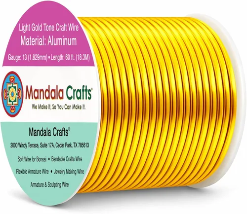 Miniatura 211 de Mandala Crafts - Alambre de aluminio anodizado de 8 calibre para hacer joyas - 9.75 m de alambre flexible negro colorido - Flexible para bonsái