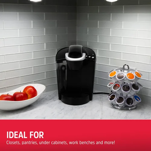 Miniatura 6 de Energizer Luces LED de disco, control remoto de interruptor de pared, paquete de 2, funciona con pilas, iluminación debajo del gabinete, luces