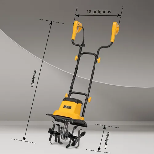 Miniatura 4 de IncwBo 12 Pulgadas 8.5 Amperios Cultivador de Tierra con Cable de 8 Pulgadas de Profundidad, Cultivador Eléctrico de Jardín de 360 RPM con Enchufe