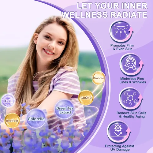 Miniatura 3 de DRFOSTER Paquetes de péptidos de colágeno en polvo, colágeno múltiple tipo I II III V X para mujeres con mezcla antioxidante + vitamina C y E