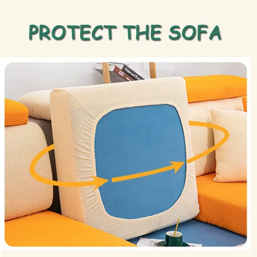 Miniatura 3 de Fundas de cojín de sofá impermeables para sofá, fundas de asiento de sofá de jacquard elástico, protector de muebles para mascotas y niños Azul
