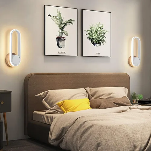Miniatura 6 de XEYOU Aplique de pared interior moderno de 12 W, giratorio de 330 °, luz de pared blanca para dormitorio, sala de estar, hotel, pasillo, pasillo