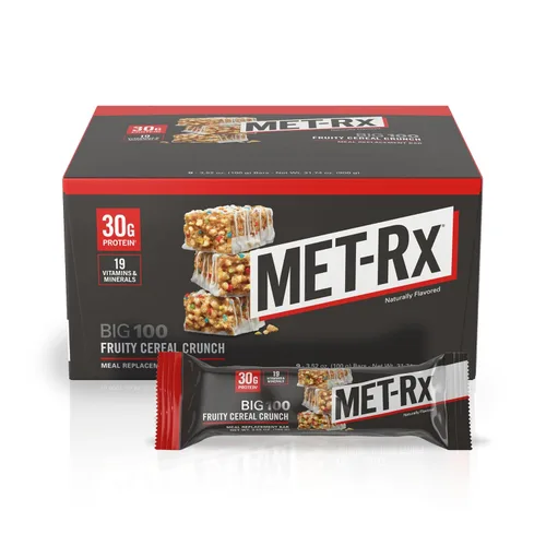 Miniatura 10 de MET-Rx Big 100 barras de proteínas colosales, Blueberry Cobbler, barras de reemplazo de comidas, 4