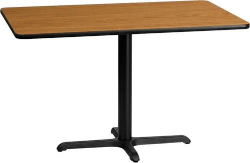 Miniatura 5 de Flash Furniture Stiles - Mesa rectangular laminada negra de 30 x 48 pulgadas con base de altura de mesa de 23.5 x 29.5 pulgadas
