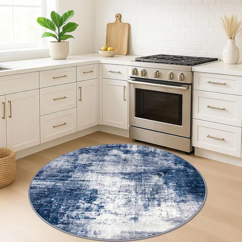 Miniatura 161 de IOHOUZE Alfombra abstracta lavable de 3 x 12 pies para pasillos, antideslizante para cocina, camino de entrada de lana sintética para interiores