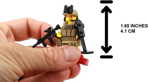 Miniatura 2 de Battle Brick Minifigura personalizada EOD Especialista en eliminación de artillería explosiva Minifig militar genuina Empaquetada en los Estados