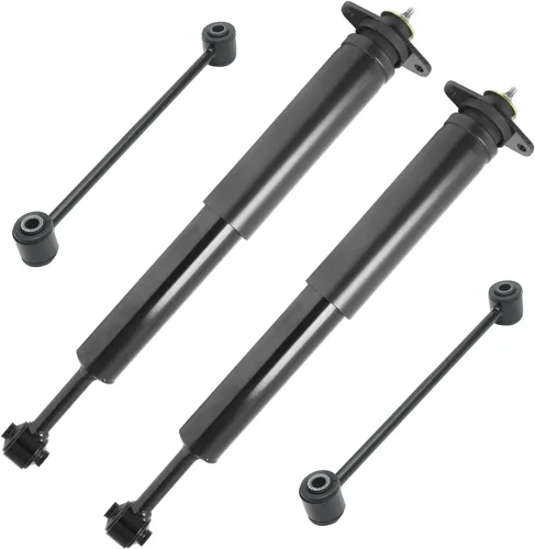 Miniatura 68 de Detroit Axle - Kit de 4 barras estabilizadoras delanteras para Ford F-150 2021 2022 2023 2024, 2 puntales con resorte helicoidal, 2 eslabones