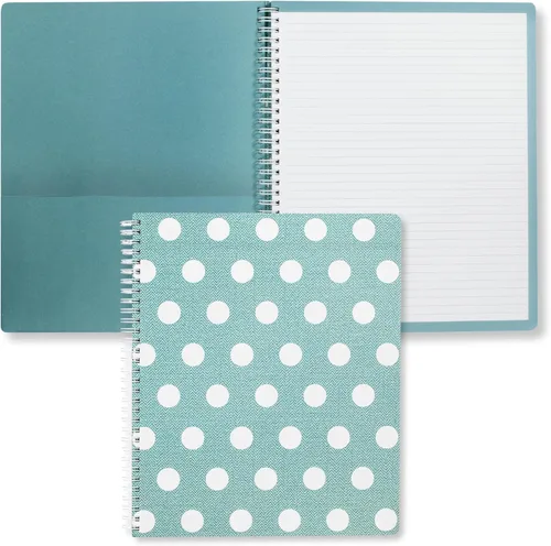 Miniatura 21 de Steel Mill & Co - Cuaderno de espiral grande con rayas universitarias, 11" x 9.5", tapa dura y 160 páginas forradas, diseño floral rosa