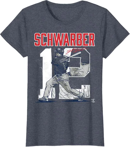 Miniatura 8 de Camiseta con número de jugador de Kyle Schwarber - Ropa, Azul / Patchwork, S