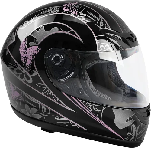 TCMT Tamaño-M DOT Casco de motocicleta con mariposa, tapa abatible, cara completa, para la calle, para bicicleta de tierra, casco para adultos, ATV,