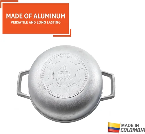 Miniatura 3 de IMUSA Caldero - Olla con tapa de aluminio de 2 cuartos de galón, aluminio fundido, perfecta para servir grupos pequeños, asas remachadas, fabricada