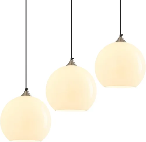 Miniatura 13 de Luces colgantes de cristal verde claro, iluminación de isla de cocina, luminarias de luz colgante de globo, iluminación colgante moderna