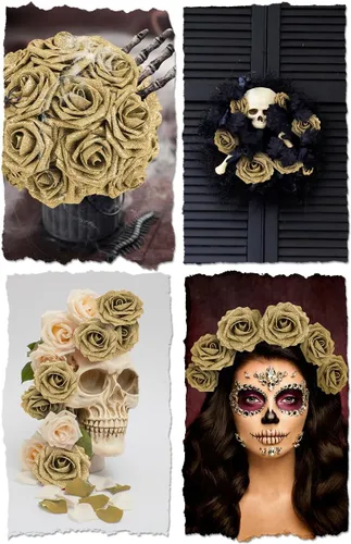 Miniatura 13 de N&T NIETING Flores artificiales, rosas artificiales de color rosa intenso, 50 piezas de flores falsas con tallo para ramos de boda DIY, centros