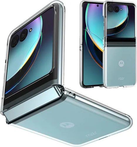 Miniatura 8 de Foluu Funda para Motorola Razr+ 2023, funda protectora de policarbonato duro transparente para Moto Razr+ 2023 (transparente)