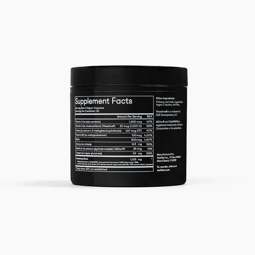 Miniatura 3 de WELLBEL Suplemento limpio para hombres, para cabello, piel y uñas, vegano, sin gluten y sin OMG, 90 unidades, paquete de 3