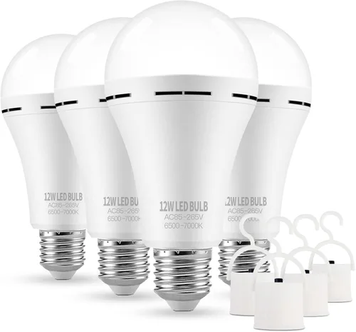 Miniatura 10 de Bombillas LED de emergencia recargables para cortes de energía en el hogar, bombillas con certificación UL operadas por batería, para cortes