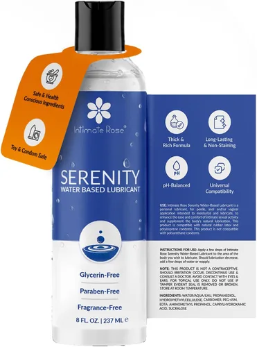 Lubricante personal a base de agua, gel lubricante sin fragancia para privacidad, lubricante para hombres, mujeres y parejas, no mancha, 8 onzas