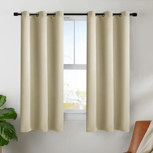 Miniatura 21 de BONZER Cortinas opacas con superposición transparente, mezcla y combina paneles de ventana de doble capa con aislamiento térmico para sala de estar