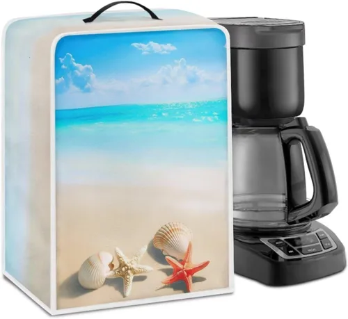 Miniatura 48 de Cubiertas para máquina de café con mango superior, resistentes a las manchas, para mezclador, compatible con la mayoría de cafeteras
