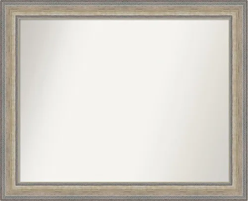 Miniatura 348 de Amanti Art Espejo de baño plateado para sobre fregadero, 28 x 47 pulgadas, espejo rectangular de plata imperial, marco de madera tradicional de gran