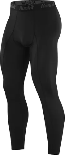 Runhit Pantalones de compresión para hombre, mallas para correr, leggings de entrenamiento, pantalones atléticos de capa base para deportes, yoga,