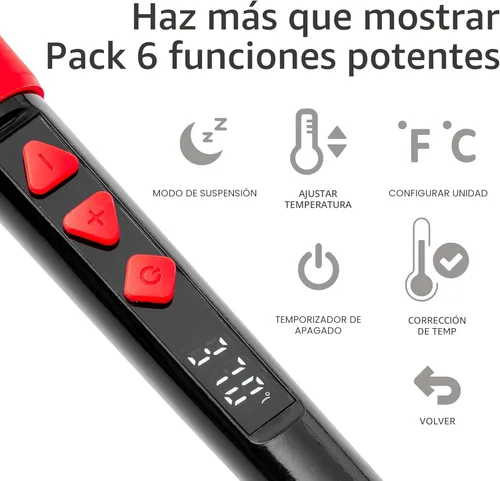 Miniatura 5 de Kit de soldador, bolígrafo de soldadura digital con pantalla LED de 60 W, 5 puntas reemplazables, calentamiento rápido 21 en 1 con cable