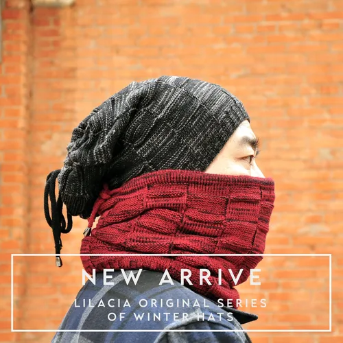 Miniatura 2 de Lilacia Gorro de invierno mejorado con diseño de cola de caballo cálida, gorro de calavera, barba, para bufandas, máscara, talla única