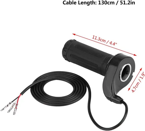 Miniatura 3 de Empuñadura del acelerador de motocicleta, acelerador de motocicleta universal con 3 cables