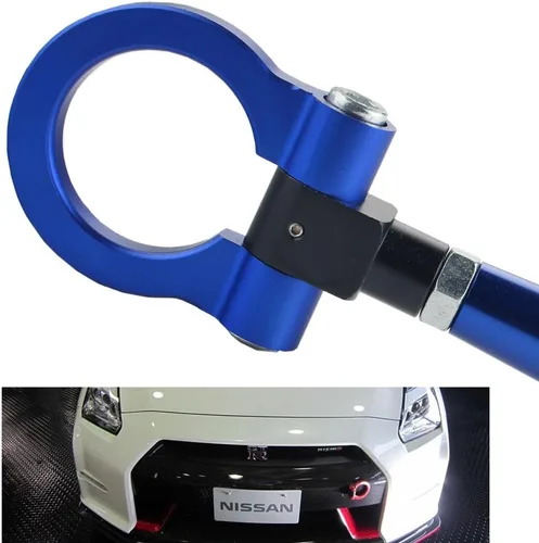 Dewhel JDM Ganchos de Remolque Plegables Atornillables Racing T2 Delanteros y Traseros Compatibles con 350Z 370Z Juke GT-R Infiniti G37/Q60 Coupe