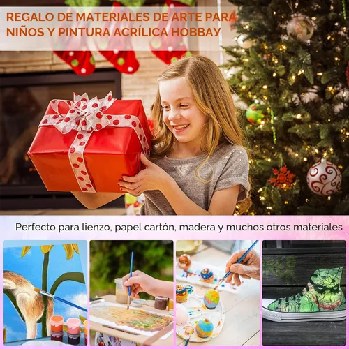 Miniatura 5 de Paquete de 10 juegos de pintura acrílica mini, 12 colores de pinturas acrílicas en tiras para niños y adultos, kit de pintura para niños de 140