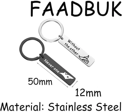 Miniatura 2 de FAADBUK Llavero inspirado en la Liga de Legen regalo de los cazadores eternos regalo para parejas nunca uno sin el otro