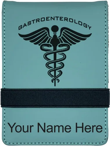 Miniatura 11 de LaserGram Mini Padfolio con bloc de notas y bolígrafo, gastroenterología, grabado personalizado incluido (rosa)