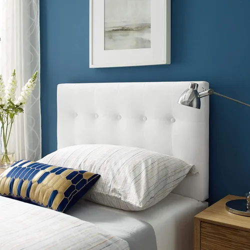 Miniatura 15 de Modway Emily - Cabecero de terciopelo con estilo capitoné para cama Queen, color azul claro