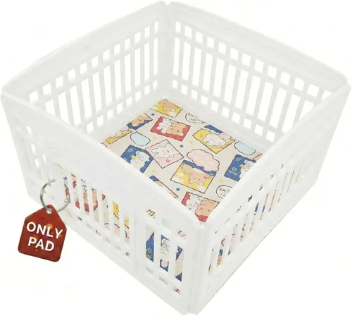 Miniatura 7 de PJYuCien Alfombrilla lavable para corralito de juegos de perros, 36”x 36”, almohadillas reutilizables a prueba de fugas para cachorros, alfombrilla