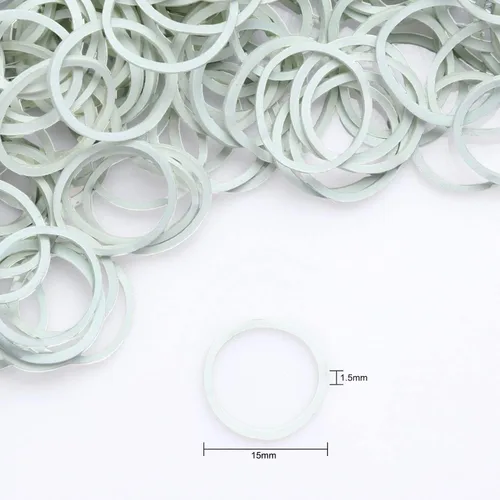 Miniatura 2 de HOYOLS Bandas de goma de pelo blanco de 3/4 pulgadas para ligas para el cabello, pequeñas bandas elásticas para coleta de caballo para mujeres