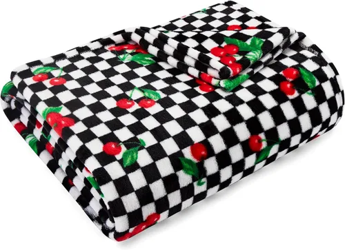 Miniatura 38 de Betsey Johnson - Manta para sofá o cama, manta súper suave y extragrande de aspecto audazmente mullido (corazón punteado rosa, 50" x 70")
