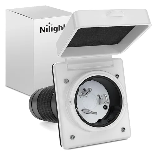 Miniatura 15 de Nilight Kit de entrada y salida de alimentación de 50 amperios para RV con protector de cable de arranque, ETL listado, 125/250V, NEMA SS2-50P Combo