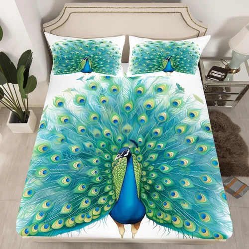 Miniatura 9 de Erosebridal Sábana bajera ajustable de mariposa azul, tamaño individual, sábanas estéticas de mariposas voladoras para niños, juegos de ropa de cama