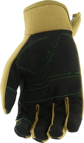 Miniatura 4 de Scotts Guante de trabajo de palma de cuero sintético de alta destreza para hombre, tecnologías de pantalla táctil, sillín reforzado para el pulgar